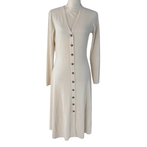 Lucky Brand Dresses & Skirts - Lucky Brand Ivory knit Long Sleeve Dress